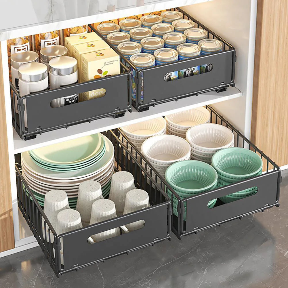 Kitchen Cabinet Organizer With Sliding System